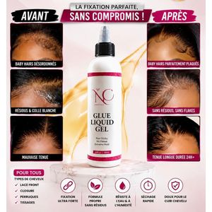 Fassion Colle transparent  posse perruque