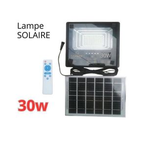 Leadder Projecteur Solaire 30w + Panneau Solaire + Télécommande