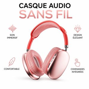  Casque audio Bluetooth sans fil avec microphone
