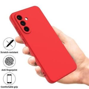 Coque Silicone Compatible pour Samsung Galaxy A57 5G Avec 1Antichoc - Rouge