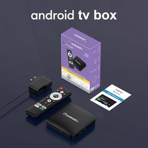 Gn BOX ANDROID 4K ULTRA HD H96 Max 2GB/16GB Version Android 14.0 5G Wifi 6 10OM Télécommande Vocal Google Assistance Super Rapide Avec Plus de 10.000 chaine intégré dans toutes les Langues processeur Qua