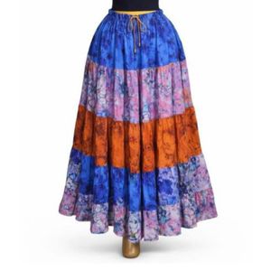 Jupe longue femme multicolore imprimée – Style bohème chic