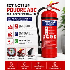 Extincteur à Poudre ABC 4 kg