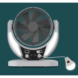 Ventilateur Solaire Rechargeable De 6 Pouces Avec Batterie 3,2 V/3,5 Ah Et Panneau Solaire 6 V 4 W