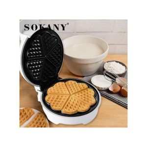 Sokany Machine à Gaufres - Plaques De Cuisson à Revêtement Antiadhésif