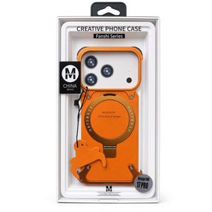 Coque sans cadrepour iPhone 17 Pro avec support, anneau magnétique