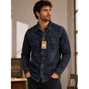Chemise en jean manches longues pour hommes 