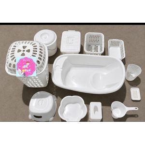 Ensemble baignoire bébé -kit bain bébé blanc