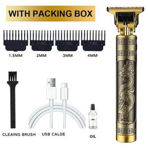 Kingnote Machine à couper les cheveux électrique sans fil, rechargeable, vintage, métallique, aérogroom, rasoir manuel, coupeur de poils, barbier professionnel, coupeur de barbe T9 Pro2
