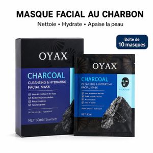 Masques visage nettoyants au charbon – Boîte de 10