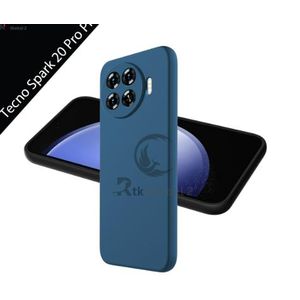 Coque En Silicone Compatible Pour Tecno Spark 20 Pro Plus - BLEU