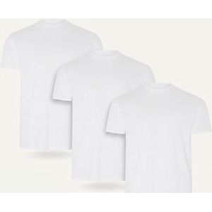 Lot de 3 T-shirt  à Manche Courte pour Homme & Femme 100% Coton, Légers et Respirants- Blanc.