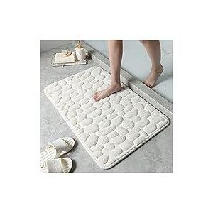Tapis De Salle De Bain à Pavé En Relief, Antidérapant, Accessoire En Mousse à Mémoire De Forme Pour Lavabo, Latéral De Baignoire, Paillasson De Douche