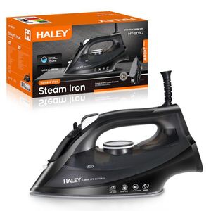 HALEY Fer à vapeur électrique ultra puissant 2400W, performance maximale, semelle en acier inoxydable.