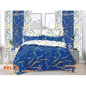 Belle  Lot Complet : 2 Draps + 2 Taies + 2 Rideaux – Design Élégant et Confort Assuré