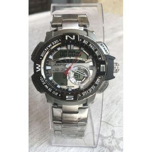 Joefox Montre Homme Automatique - Cadran Rond - Acier - Gris/noir