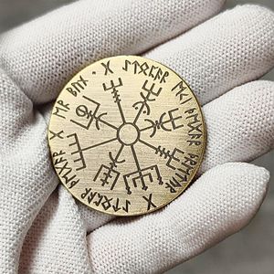 Pièce commémorative en bronze Solomon Sun Array, pièce de tarot, horoscope du zodiaque, amulette magique de planète, pièce commémorative