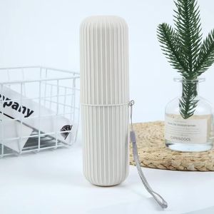 Étui à Brosse à Dents de Voyage Portable - Couleur Blanc - Boîte de Rangement Anti-Poussière pour Camping et Déplacement - Accessoire de Toilette