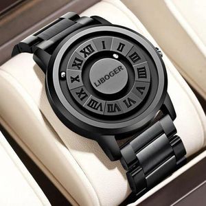 Montre Homme Magnétique LIBOGER Originale, Acier Inoxydable, Imperméable, Design Luxe
