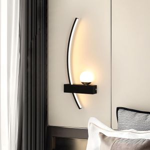 Applique murale pour salon avec grille, applique murale LED en acrylique, lampe murale d'intérieur