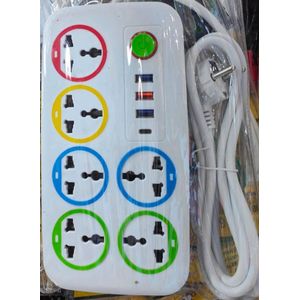 Multiprise Parafoudre 6 Prises Avec 3 Pots USB BLC 4