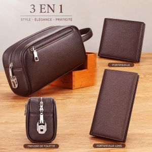 Mode Sac à serrure 3 en 1 - Marron 