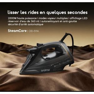 Oraimo SteamCore (OEI-511A) - Fer à Repasser Électrique à Vapeur 2500W