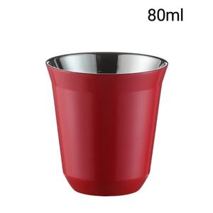 Tasses à Café Espresso Double Paroi En Acier Inoxydable