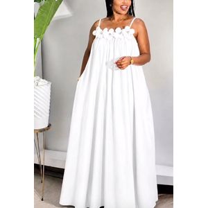 Robe longue blanc évasée 