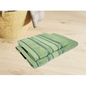 Serviette De Bain - 100% coton - A Motif - Taille Moyenne & Grande - Vert