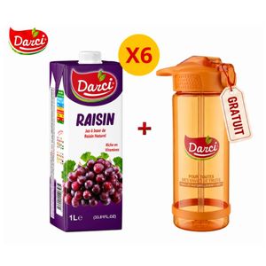 Darci Nectar De Fruit - Raisin 1L X6 + Gourde