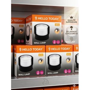Pack de 3 Appliques Murales LED "Hello Today" – Éclairage Design & Chaleureux