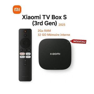 Xiaomi  TV BOX S 4K HD HDMI Bluetooth Wi-Fi 6  Android TV  (3ème Génération)