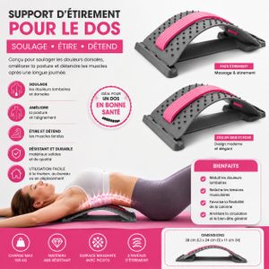 Support d'Étirement pour le Dos – Correcteur de Posture Réglable – Massage 
