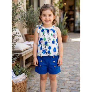 Vetements ensemble fille bleu 5/6 ans