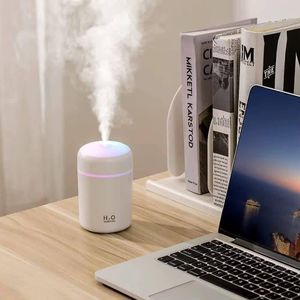 Diffuseur d'Huiles Essentielles & Humidificateur d'Ambiance Led Modèle CM-9S - 300 Ml Blanc.