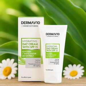 Crème de Jour Hydratante Dermav10 Glycérine & Nénuphar SPF