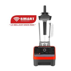 SMART TECHNOLOGY  Mixeur Électrique Incassable Robots Rouge (STPE-8879) -Puissance TURBO 600W - 2.5L – 2 Vitesses- Garantie 12 Mois