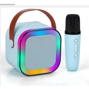 Mini haut-parleur de karaoké Bluetooth avec microphone sans fil et lumières