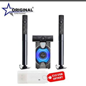 Original Super Power Home Cinéma Chaîne HI-FI - Noir +CLE OFFERTE