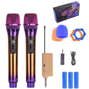 Microphone Sans Fil Double Micro Avec Récepteur Bluetooth Mini