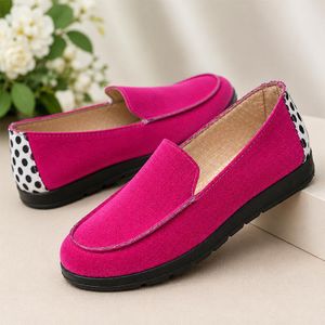 SHJO Chaussures Femme Similicuir Souple Antidérapante Style Mocassin Confort Quotidien Rose