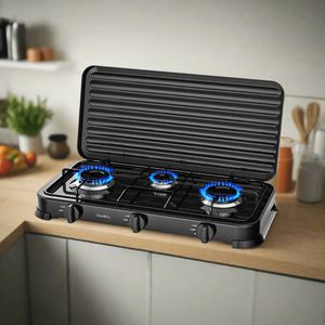 Decakila Cuisinière à gaz à triple brûleur