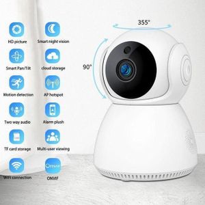 CALUS Q7S – Caméra de Surveillance WiFi Intelligente 360° HD avec Vision Nocturne et Détection de Mouvement
