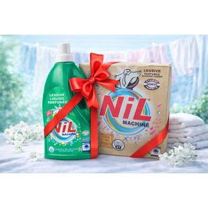 Nil Pack Lessive Machine Liquide + Poudre Parfumée – Propreté Intense & Fraîcheur Durable
