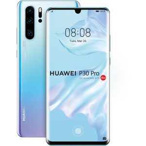 Huawei P30 Pro* 6.47 Pouces* (256GB-8GB RAM) Crystal.40mpx Quadruple-4200mAh-Fourreau Rabat Offert