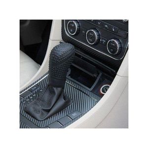 Couvercle De Pommeau De Levier De Vitesse De Voiture En Silicone Souple Antidérapant Universel à élasticité-noir