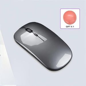600mAh! Souris sans fil rechargeable 2.4G Bluetooth 2 modes - Argent