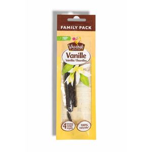 pack familial de 4 gousses de vanille naturelleVahiné.