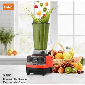 RAF Blender Électrique Multifonction R.288 - 850W, 35000 tr/min, Bol en Verre 1.5L - 6 Lames Inox, Broyeur à Épices/Café Inclus - Pile Glace & Smoothies